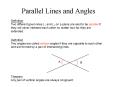 Parallel Lines and Angles PowerPoint PPT Presentation