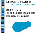 LESSON 11.4 PART II SEGMENT LENGTHS
