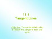 11-1 Tangent Lines