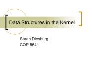 Data Structures in the Kernel