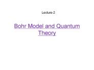 Bohr Model and Quantum Theory