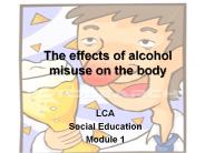 The effects of alcohol misuse on the body