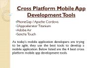 Cross Platform Mobile App Development Tools