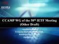 CCAMP WG of the 58th IETF Meeting (Other Draft) PowerPoint PPT Presentation