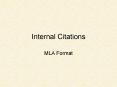 Internal Citations PowerPoint PPT Presentation