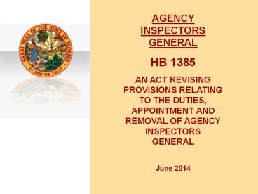 AGENCY INSPECTORS GENERAL