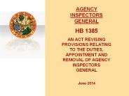 AGENCY INSPECTORS GENERAL