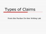 Types of Claims