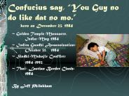 Confucius say, 