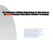 The Continuous Auditing Methodology for Web-Release 