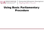 Using Basic Parliamentary Procedure PowerPoint