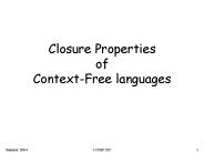 Closure Properties of Context-Free languages