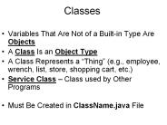 Classes