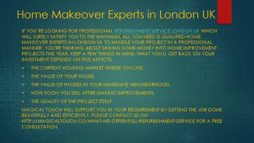 Property refurbishment  London UK (1)