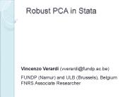 Robust PCA in Stata