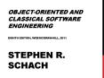 Object-Oriented and Classical Software Engineering  Eighth Edition, WCB/McGraw-Hill, 2011 Stephen R. Schach PowerPoint PPT Presentation
