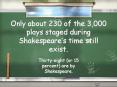 Only about 230 of the 3,000 plays staged during Shakespeare PowerPoint PPT Presentation