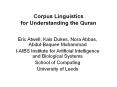 Corpus Linguistics for Understanding the Quran PowerPoint PPT Presentation