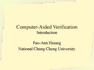 Computer-Aided Verification Introduction
