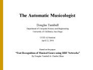 The Automatic Musicologist