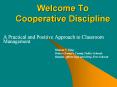 Welcome To Cooperative Discipline PowerPoint PPT Presentation