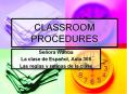 CLASSROOM PROCEDURES PowerPoint PPT Presentation