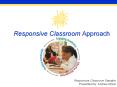 Responsive Classroom Sampler PowerPoint PPT Presentation