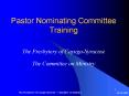 Pastor Nominating Committee Training PowerPoint PPT Presentation