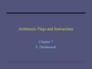 Arithmetic Flags and Instructions