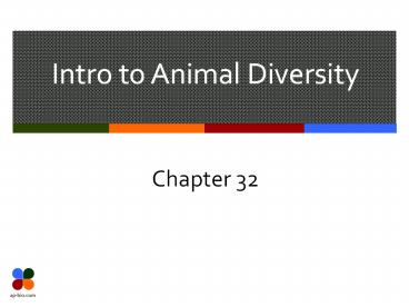 Intro to Animal Diversity