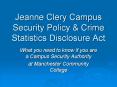 Jeanne Clery Campus Security Policy PowerPoint PPT Presentation