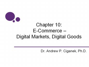Chapter 10: E-Commerce 