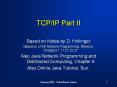 TCP/IP Part II PowerPoint PPT Presentation