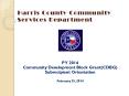 Harris County Community Services Department PowerPoint PPT Presentation