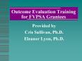Outcome Evaluation Training for FVPSA Grantees PowerPoint PPT Presentation