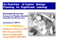 An Overview of Course Design: Planning for Significant Learning PowerPoint PPT Presentation