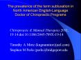 The prevalence of the term subluxation in North American English-Language Doctor of Chiropractic Programs PowerPoint PPT Presentation