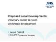 Proposed Local Developments: Voluntary sector services Workforce development PowerPoint PPT Presentation