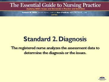 Standard 2. Diagnosis
