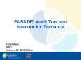 PARADE: Audit Tool and Intervention Guidance PowerPoint PPT Presentation