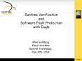 Runtime Verification and Software Fault Protection with Eagle PowerPoint PPT Presentation