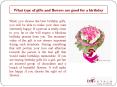What type of gifts and flowers are good for a birthday