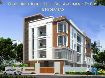 Choice-India Jubilee 211 – Best Apartments To Buy In Hyderabad
