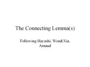 The Connecting Lemma(s)