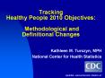Tracking Healthy People 2010 Objectives:  Methodological and Definitional Changes PowerPoint PPT Presentation