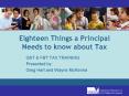Eighteen Things a Principal Needs to know about Tax PowerPoint PPT Presentation