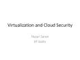 Virtualization and Cloud Security PowerPoint PPT Presentation