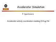 Accelerator Simulation