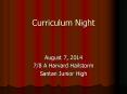 Curriculum Night PowerPoint PPT Presentation