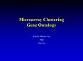 Microarray Clustering Gene Ontology PowerPoint PPT Presentation
